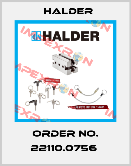 Order No. 22110.0756  Halder