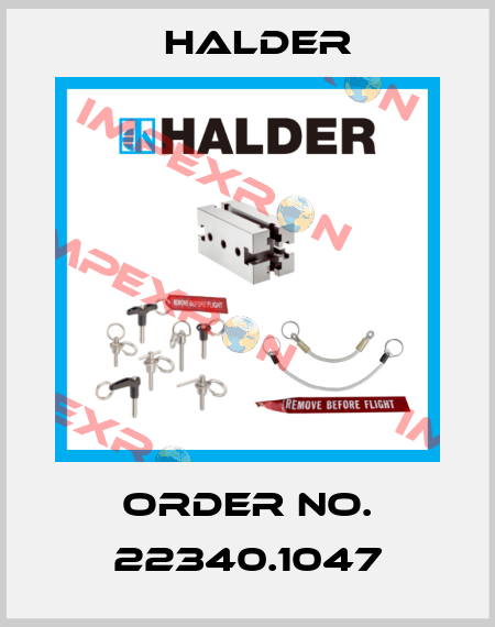 Order No. 22340.1047 Halder