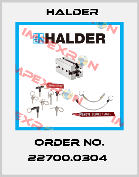 Order No. 22700.0304  Halder