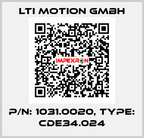 P/N: 1031.0020, Type: CDE34.024 LTI Motion GmbH