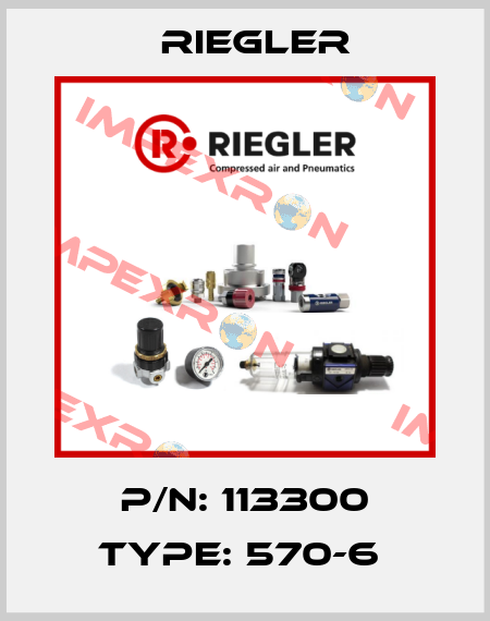 P/N: 113300 Type: 570-6  Riegler