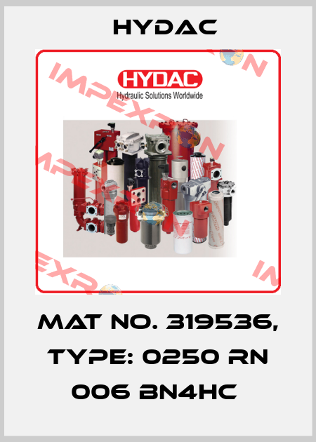 Mat No. 319536, Type: 0250 RN 006 BN4HC  Hydac