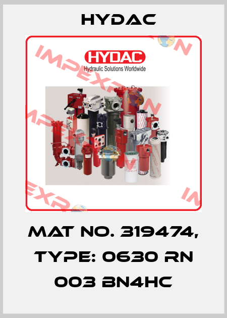 Mat No. 319474, Type: 0630 RN 003 BN4HC Hydac