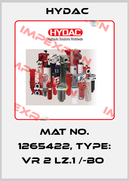 Mat No. 1265422, Type: VR 2 LZ.1 /-BO  Hydac
