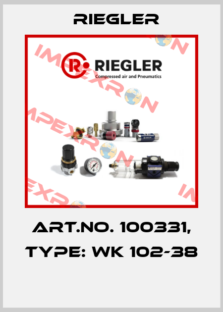 Art.No. 100331, Type: WK 102-38  Riegler