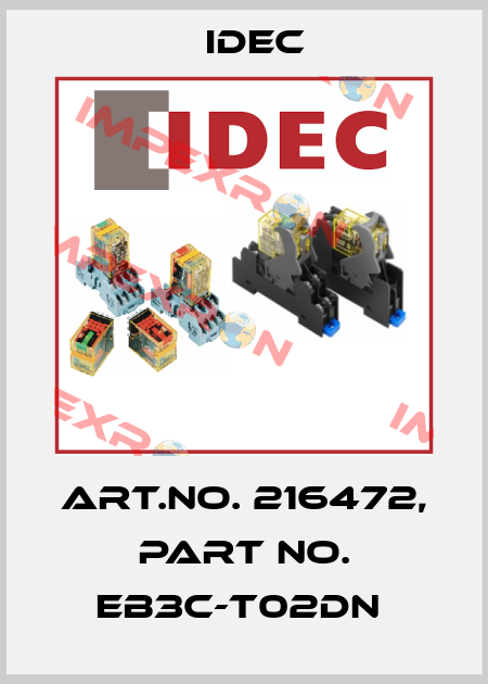 Art.No. 216472, Part No. EB3C-T02DN  Idec