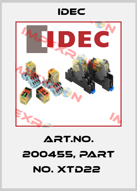 Art.No. 200455, Part No. XTD22  Idec