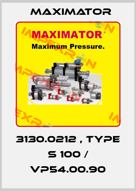 3130.0212 , type S 100 / VP54.00.90 Maximator