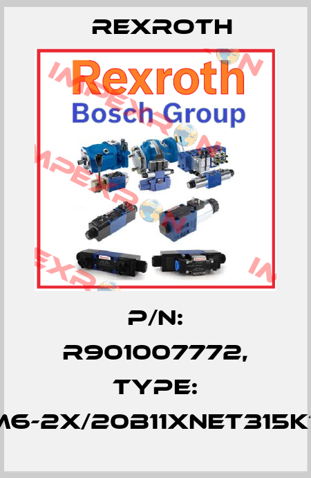 P/N: R901007772, Type: 4WS2EM6-2X/20B11XNET315K17EV-100 Rexroth