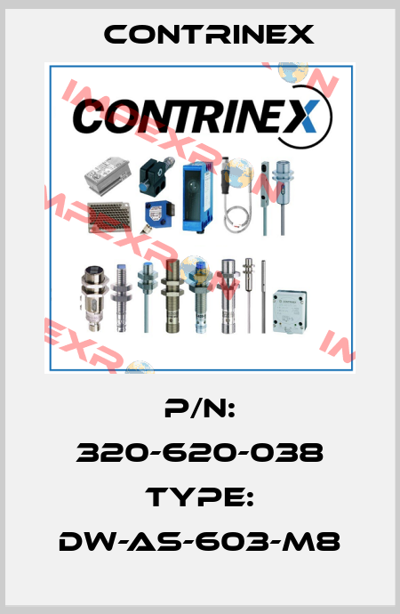P/N: 320-620-038 Type: DW-AS-603-M8 Contrinex