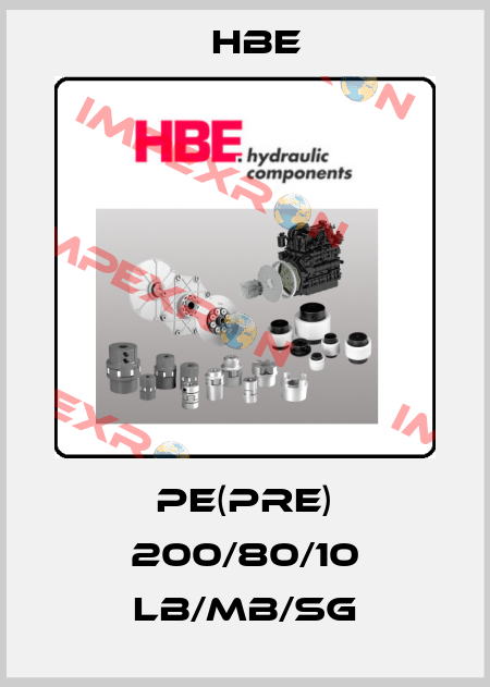 PE(PRE) 200/80/10 LB/MB/SG HBE