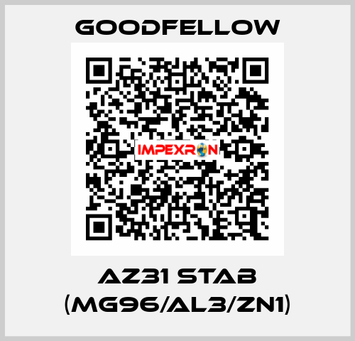 AZ31 Stab (Mg96/Al3/Zn1) Goodfellow