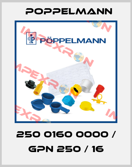 250 0160 0000 / GPN 250 / 16 Poppelmann