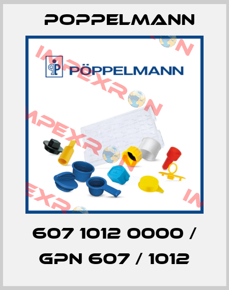 607 1012 0000 / GPN 607 / 1012 Poppelmann