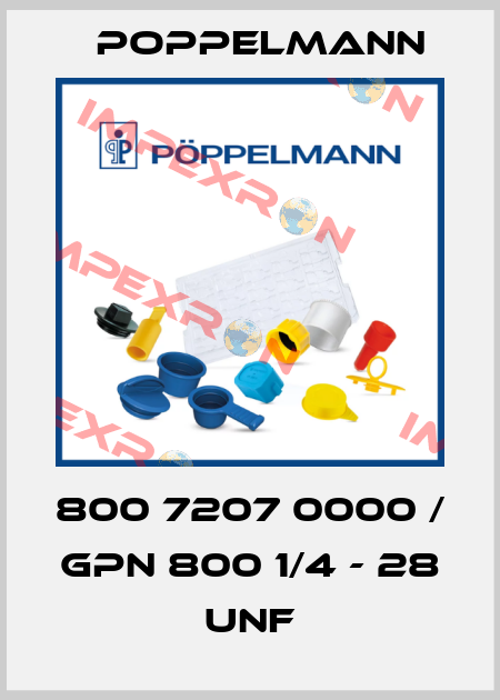 800 7207 0000 / GPN 800 1/4 - 28 UNF Poppelmann