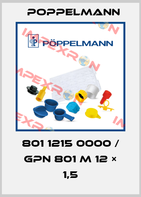 801 1215 0000 / GPN 801 M 12 × 1,5 Poppelmann