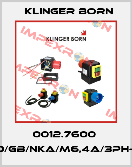 0012.7600  K3000/GB/NKA/M6,4A/3Ph-400V Klinger Born