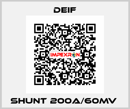SHUNT 200A/60MV  Deif