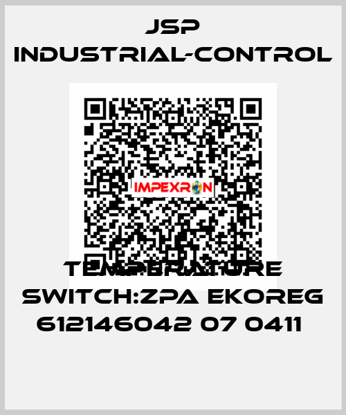 TEMPERATURE SWITCH:ZPA EKOREG 612146042 07 0411  JSP Industrial-Control