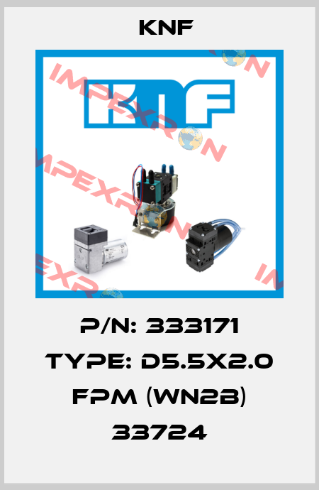 p/n: 333171 type: D5.5X2.0 FPM (WN2B) 33724 KNF