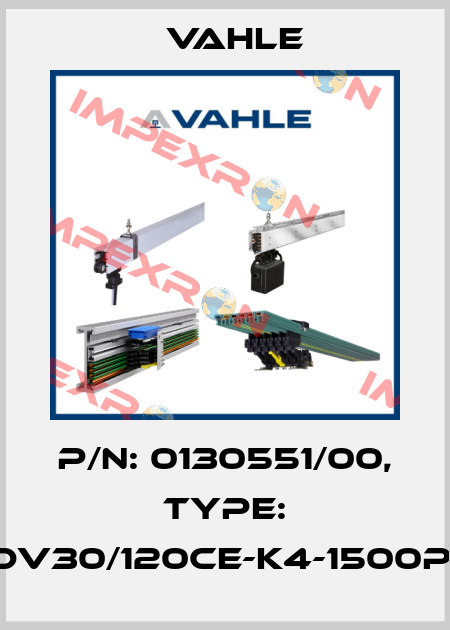 P/n: 0130551/00, Type: DT-UDV30/120CE-K4-1500PH-BA Vahle