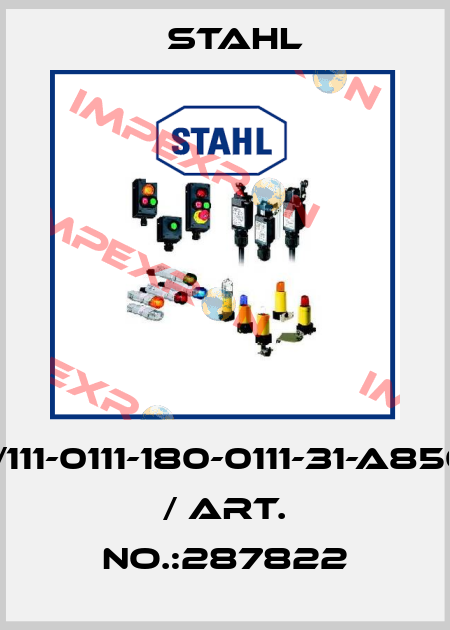 6109/111-0111-180-0111-31-A850-001 / Art. No.:287822 Stahl