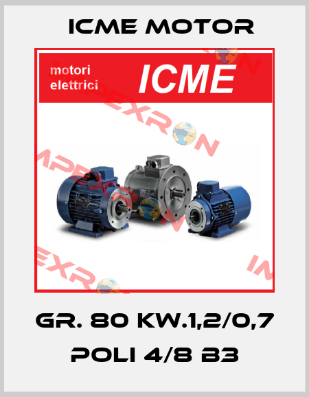 GR. 80 KW.1,2/0,7 POLI 4/8 B3 Icme Motor