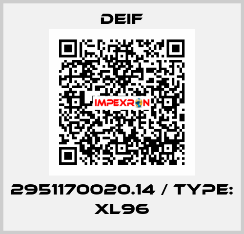 2951170020.14 / Type: XL96 Deif