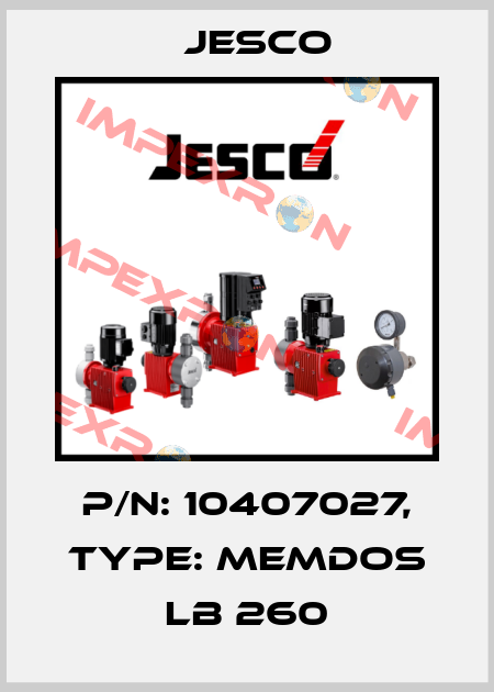 P/N: 10407027, Type: MEMDOS LB 260 Jesco