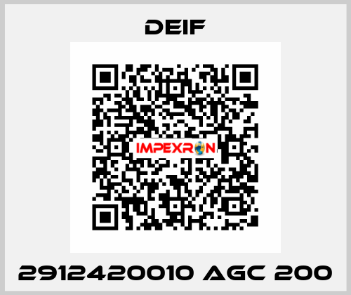 2912420010 AGC 200 Deif