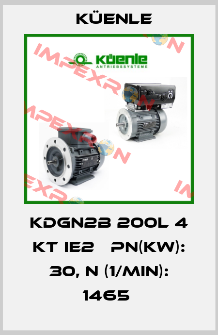KDGN2B 200L 4 KT IE2   Pn(kW): 30, n (1/min): 1465  Küenle