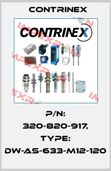 p/n: 320-820-917, Type: DW-AS-633-M12-120 Contrinex
