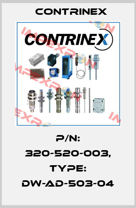 p/n: 320-520-003, Type: DW-AD-503-04 Contrinex