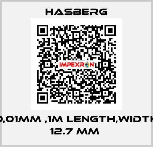 0,01MM ,1M LENGTH,WIDTH 12.7 MM  Hasberg