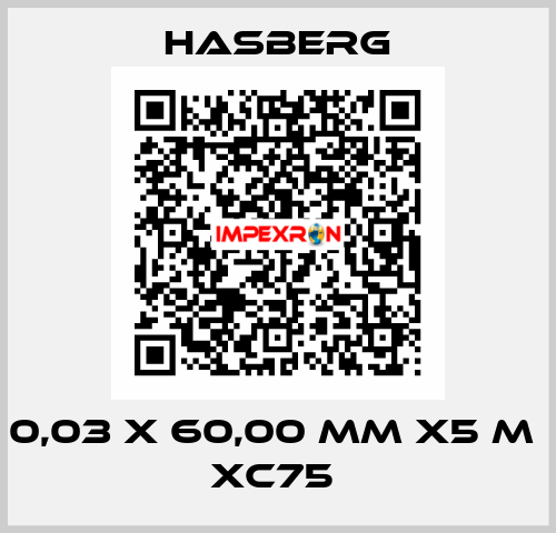 0,03 X 60,00 MM X5 M  XC75  Hasberg