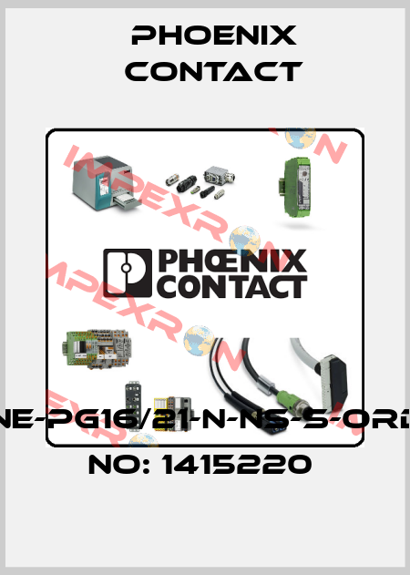 A-INE-PG16/21-N-NS-S-ORDER NO: 1415220  Phoenix Contact