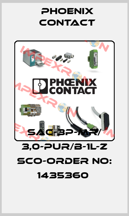 SAC-3P-MR/ 3,0-PUR/B-1L-Z SCO-ORDER NO: 1435360  Phoenix Contact