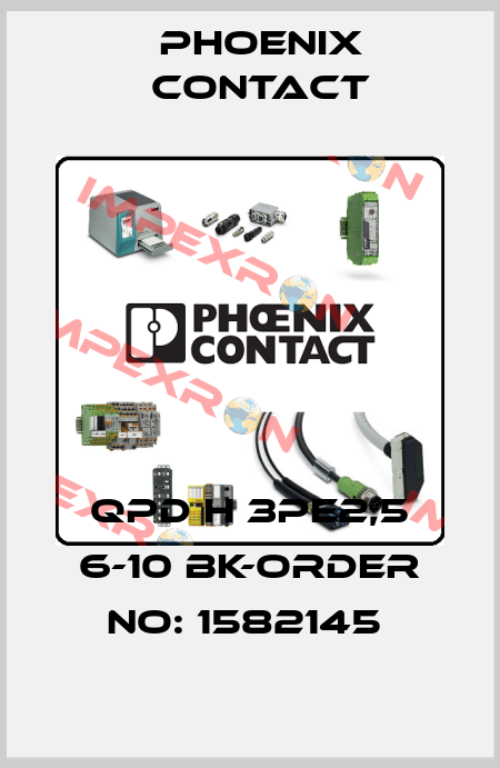 QPD H 3PE2,5 6-10 BK-ORDER NO: 1582145  Phoenix Contact