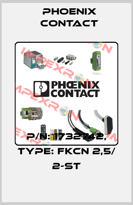 P/N: 1732742, Type: FKCN 2,5/ 2-ST Phoenix Contact