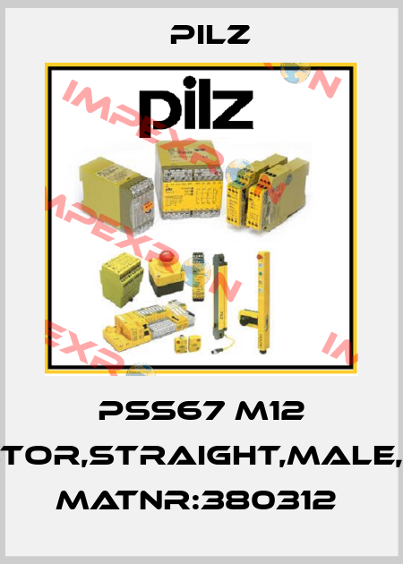 PSS67 M12 connector,straight,male,5poleB MatNr:380312  Pilz