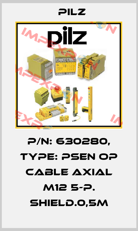 p/n: 630280, Type: PSEN op cable axial M12 5-p. shield.0,5m Pilz