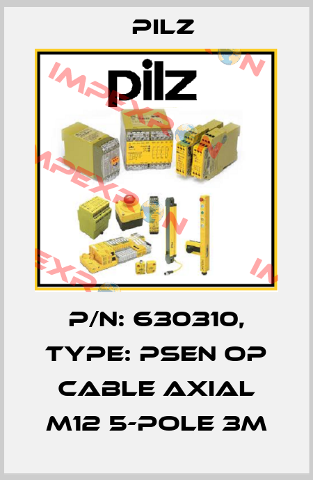 p/n: 630310, Type: PSEN op cable axial M12 5-pole 3m Pilz