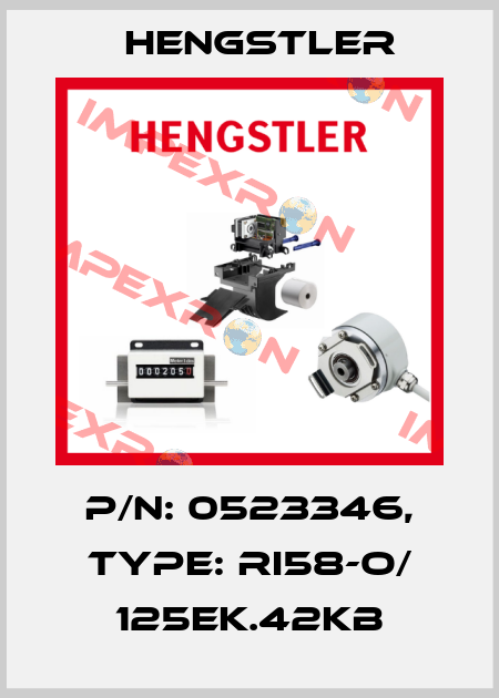 p/n: 0523346, Type: RI58-O/ 125EK.42KB Hengstler