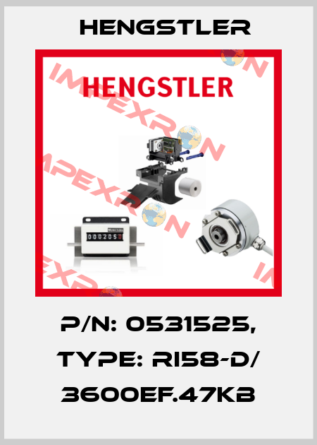 p/n: 0531525, Type: RI58-D/ 3600EF.47KB Hengstler