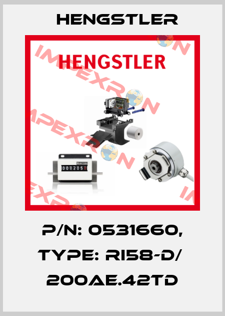 p/n: 0531660, Type: RI58-D/  200AE.42TD Hengstler