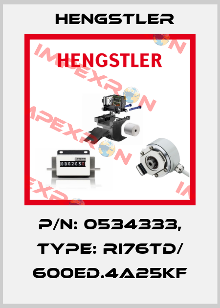 p/n: 0534333, Type: RI76TD/ 600ED.4A25KF Hengstler