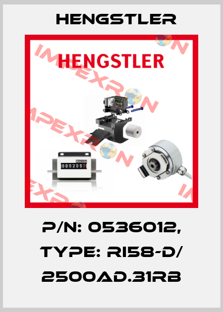 p/n: 0536012, Type: RI58-D/ 2500AD.31RB Hengstler