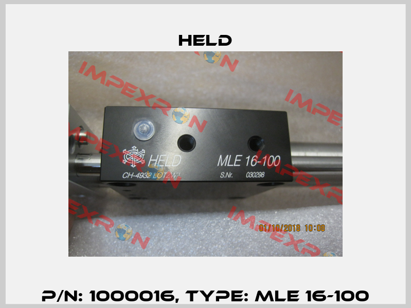 P/N: 1000016, Type: MLE 16-100 Held