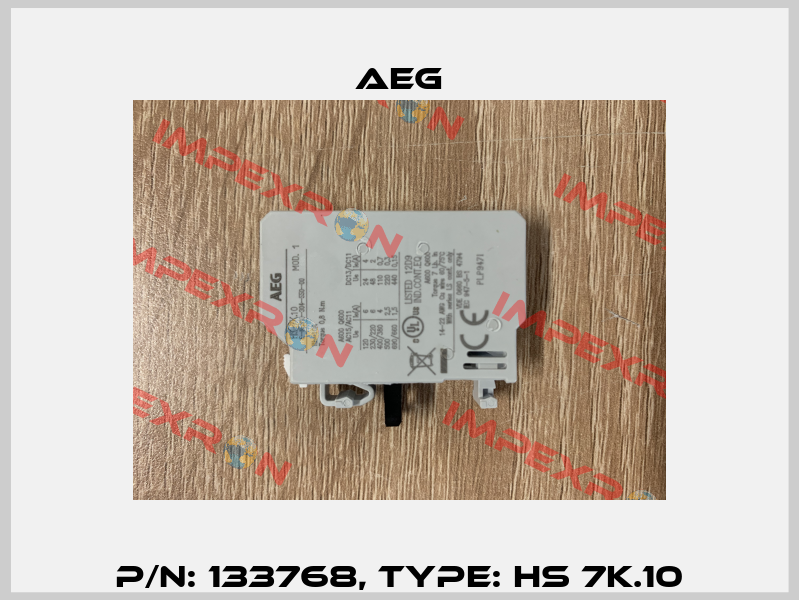 P/N: 133768, Type: HS 7K.10 AEG