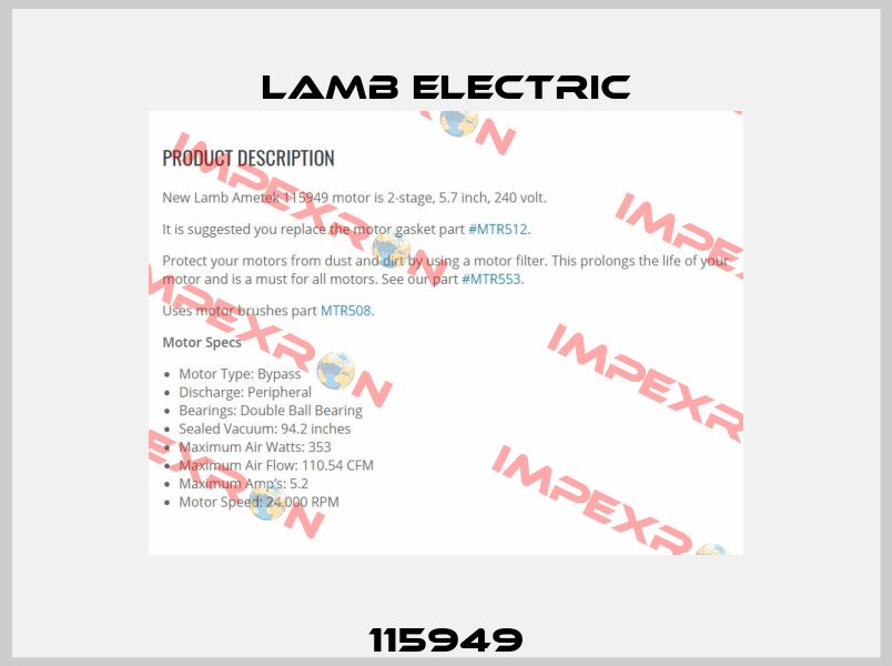 115949 Lamb Electric